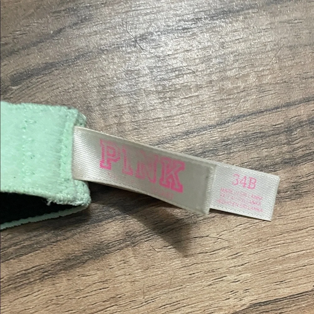Pink by Victoria Secret Mint Green and Gray Women's Bra - Picture 3 of 4